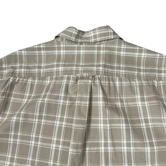 Fjallraven Relaxed Fit Short Sleeve Button Down Shirt SIZE M Brown Plaid - Picture 7 of 9